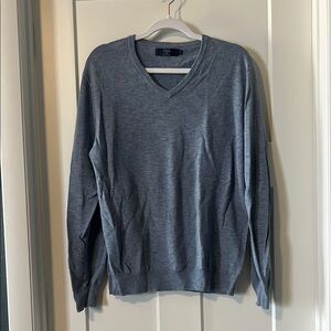 J. Crew Blue V-Neck Sweater with Classic Design